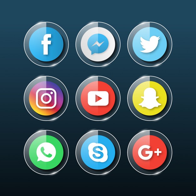 Social Media Glass Icons1045 612 Full Blast Creative